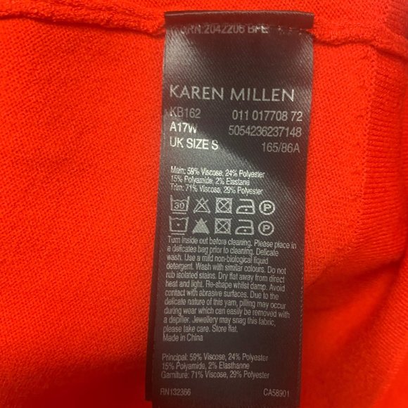 Karen Millen Red Cold Shoulder Dress With Tags - Picture 3 of 5